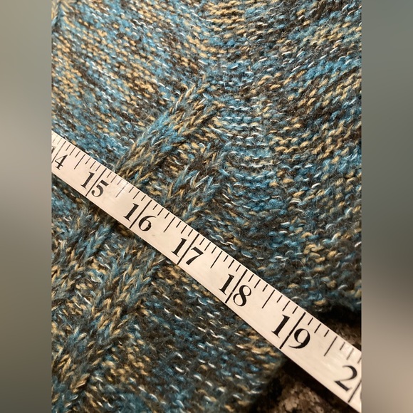 💙💚 Pretty POINT ZERO Turquoise Teal Multi Turtleneck Pullover Sweater - Picture 9 of 14